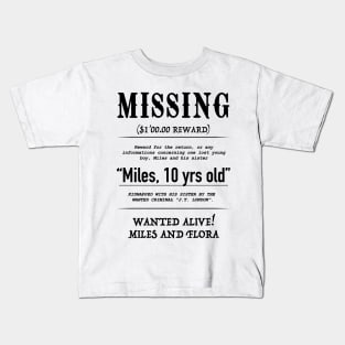 MISSING Miles Kids T-Shirt